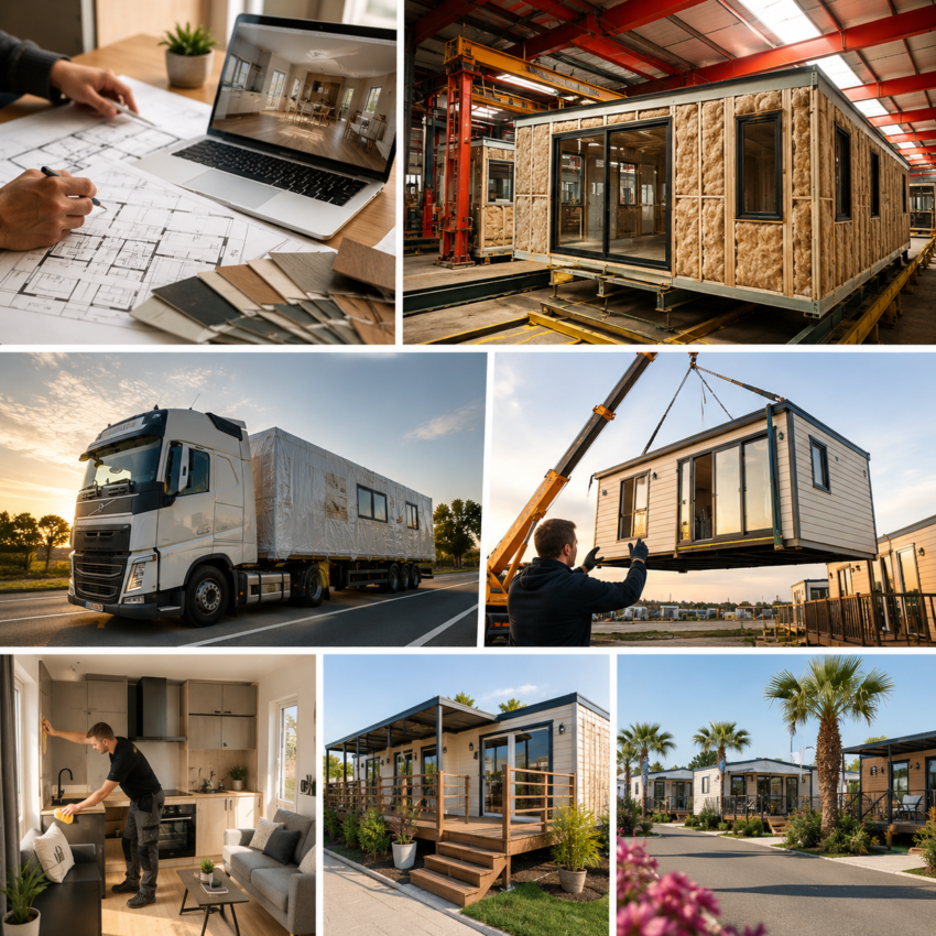 Le parcours d&rsquo;un mobil-home avant son arrivée sur notre Parc Expo